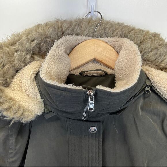 Lauren Ralph Lauren Faux Sherpa Hooded jacket green - M - Picture 7 of 12